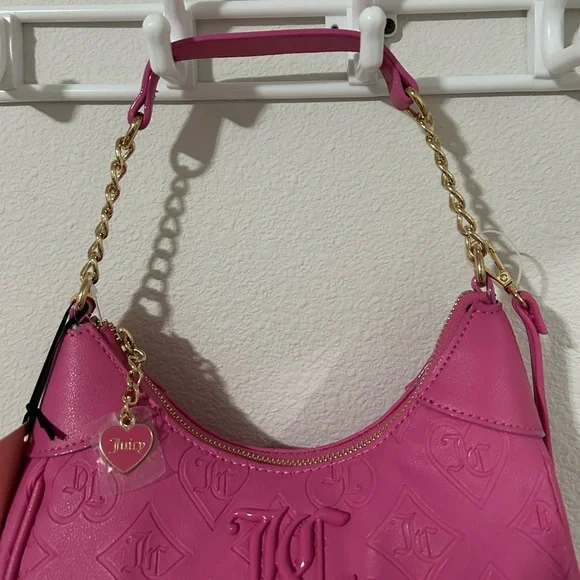 Rare NWT Juicy Couture Good Times Shoulder Bag Juicy Pink - Picture 9 of 15